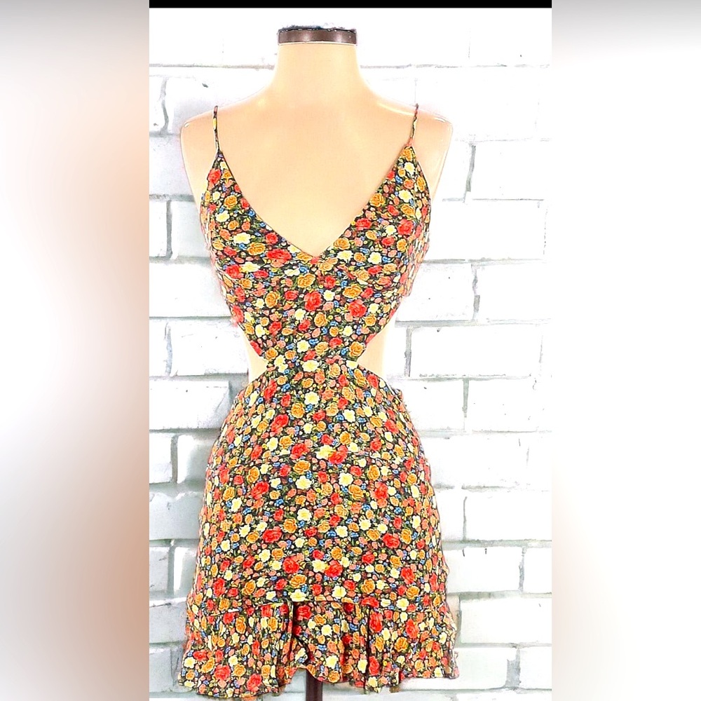 Farm Rio super rare floral cutout dress size P US 0